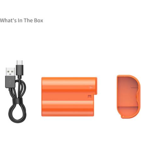 SmallRig 4967 - zamiennik akumulatora Nikon EN-EL15c, 2400 mAh, USB-C, pomarańczowy_4